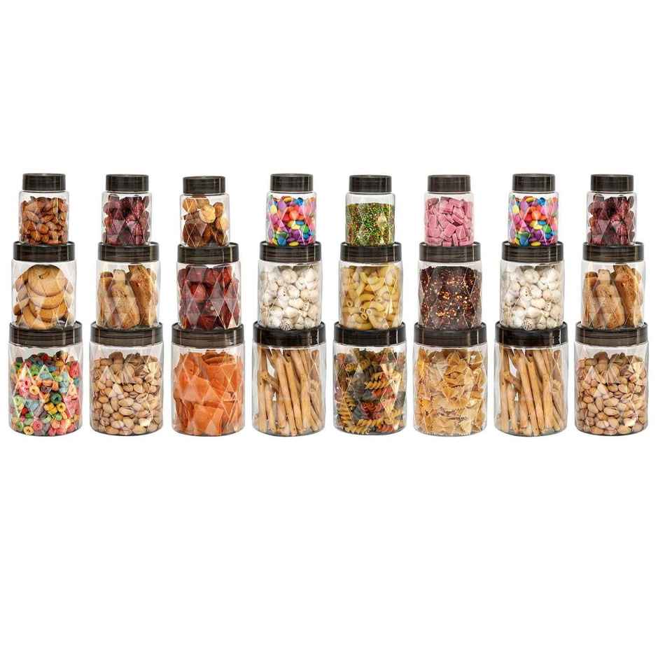 Cello Diamond Plastic Kitchen Storage Container|Set Of 24| Clear|300 ml| 650 ml| 1200 ml