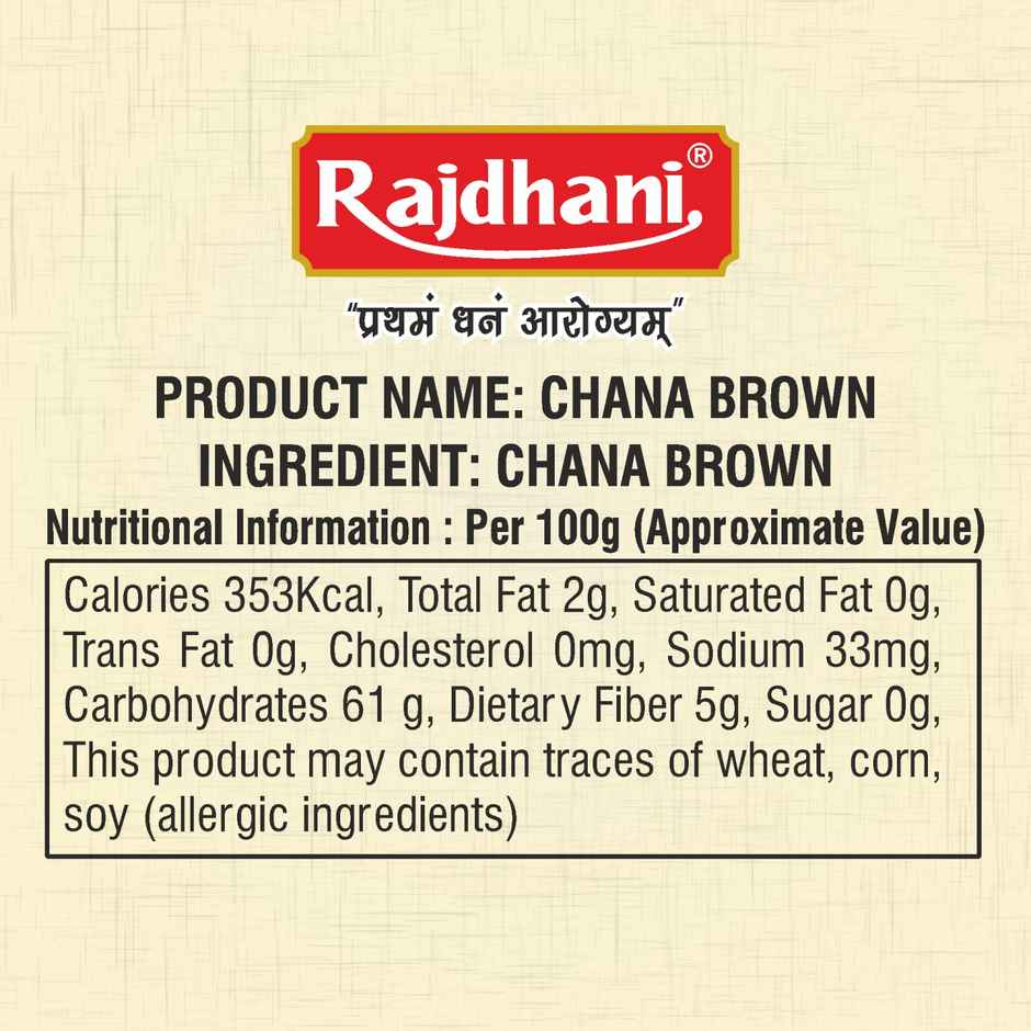 Rajdhani Unpolished Kala Chana