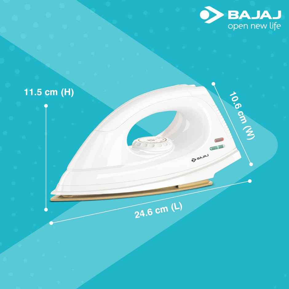 Bajaj Dx-7 1000W Dry Iron With Advance Soleplate And Anti-Bacterial German Coating Technology