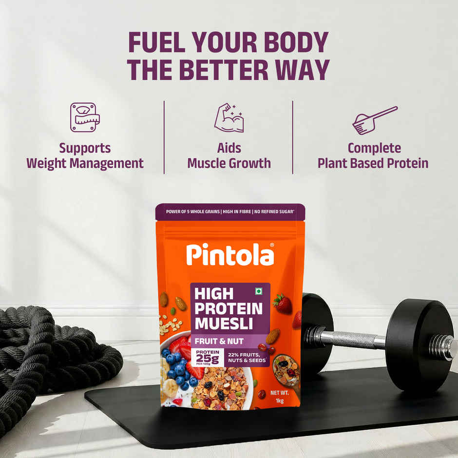 Pintola 25g High Protein Muesli - Fruit & Nut - Naturally Sweetened