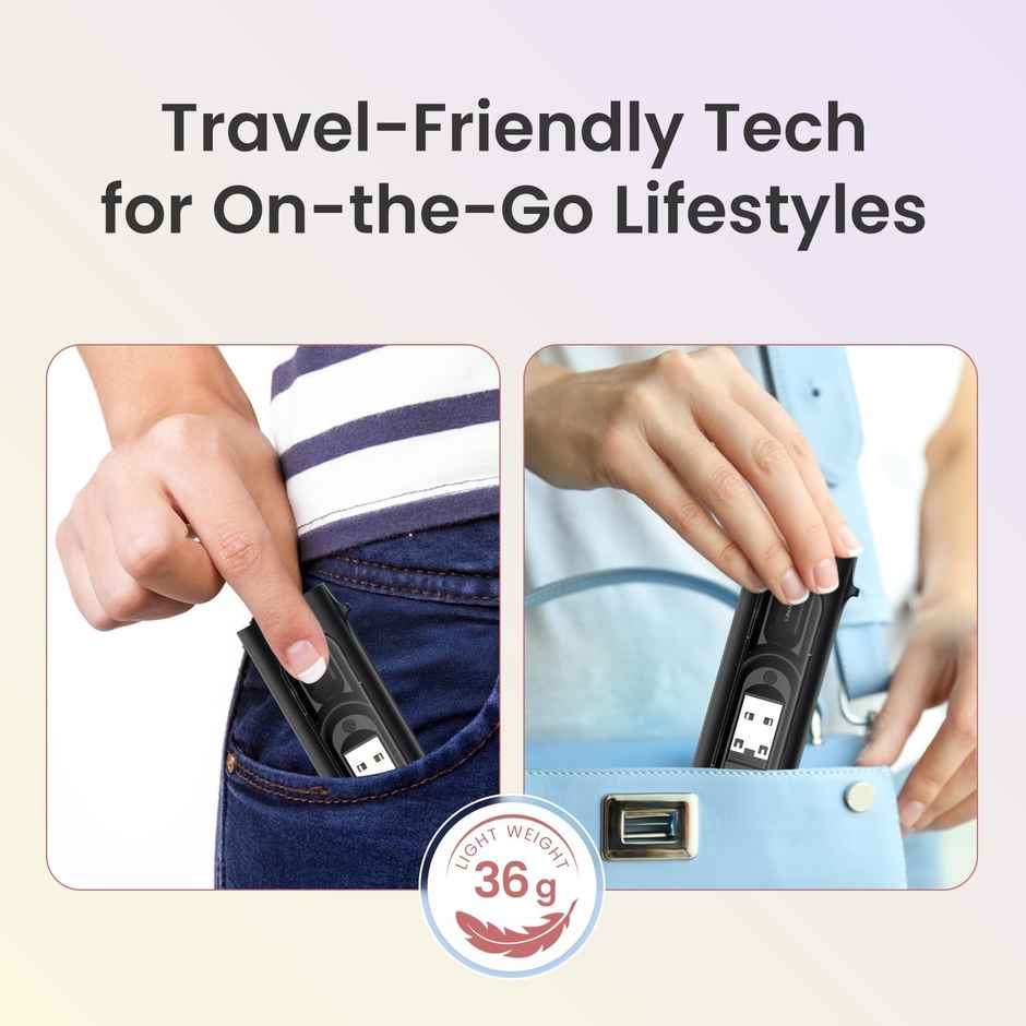 Portronics SnapCase 4 Multipurpose Charging Cable & Connector Black