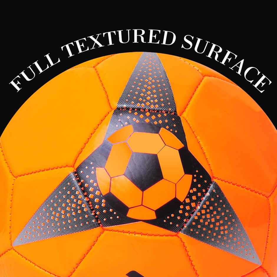 Total Little Turf Football | 32 Panels Rubberized Soccer Ball for Training & Matches Orange Size 3