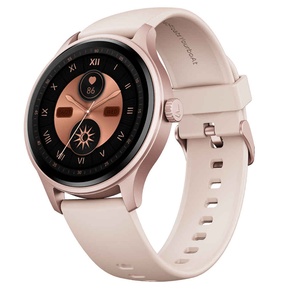 boAT Lunar Discovery Neo,1.39" Round HD Display, Premium Metallic Finish,BT Calling(Cherry Blossom)