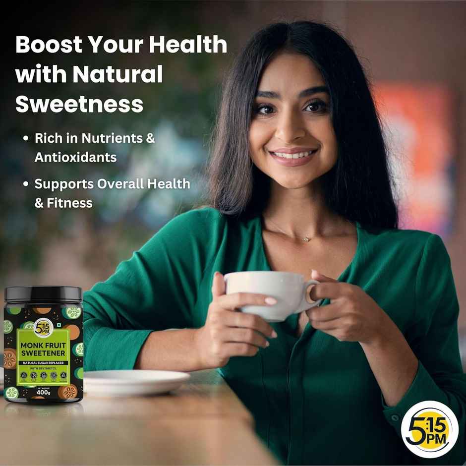 5:15PM Monk Fruit Sweetener Powder with Erythritol | Monk Fruit Sugar Extract For Cooking & Baking