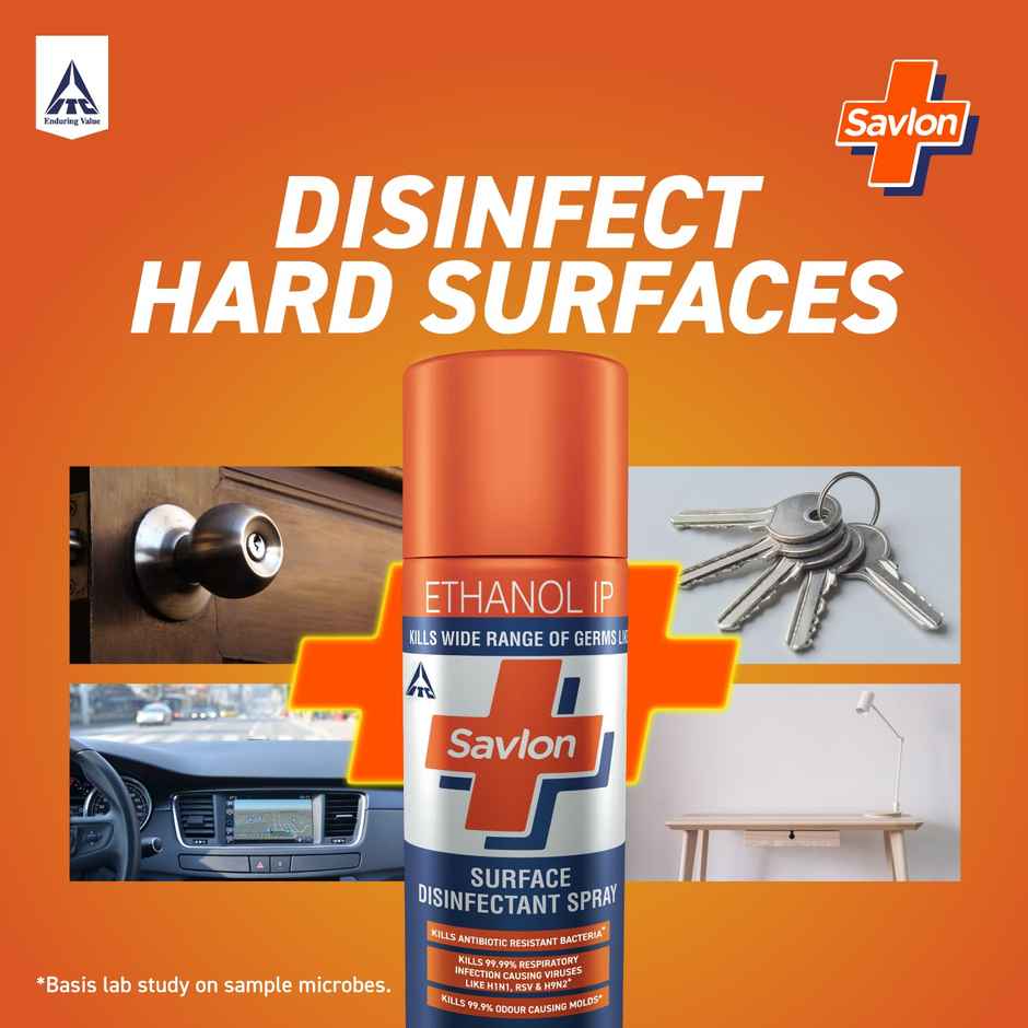 Savlon Surface Disinfectant Spray 170g | For Surfaces - Hard, Soft |Fresh Fragrance