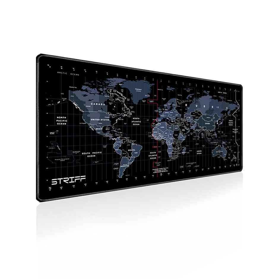 Striff World Map Extended Size (800 Mm X 300 Mm X 2 Mm) Gaming Mouse Pad Desk Mat(World Map)