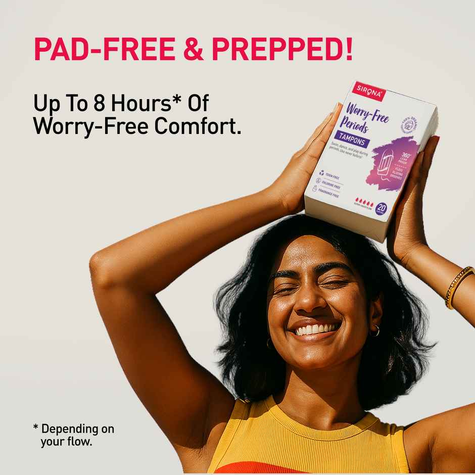 Sirona Super Plus Tampons for Heavy Flow | Organic Cotton Core | High Absorbency | Leak-Proof