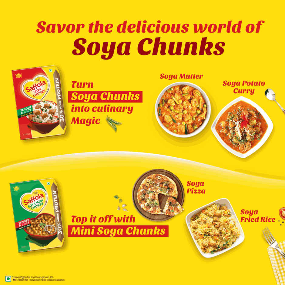Saffola Mealmaker Soya Chunks Pouch