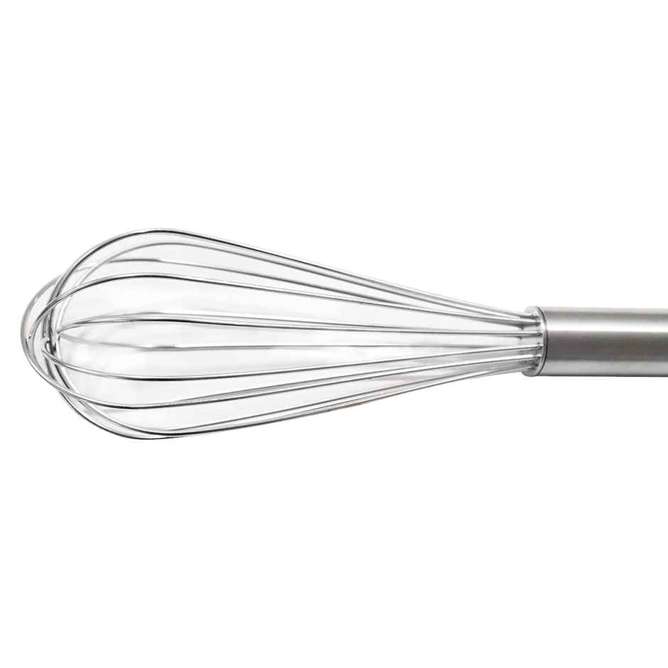 Kuber Industries Stainless Steel Kitchen Utensil Balloon Shape Wire Whisk, 25cm (Silver), Standard