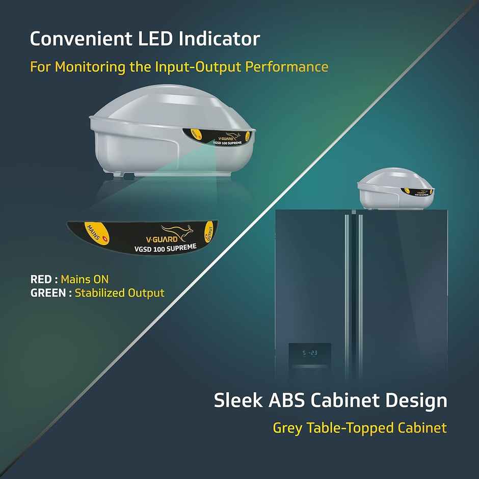 V-Guard Vgsd 100 Supreme Refrigerator Stabilizer(Grey)