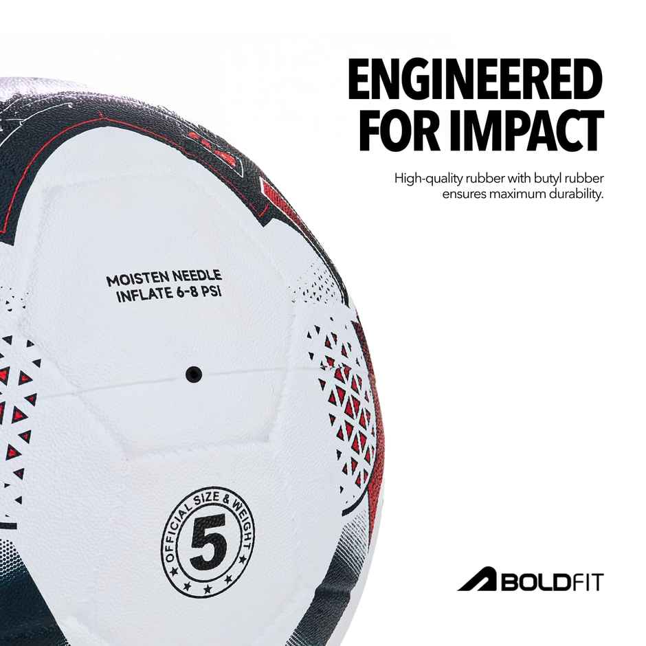 Boldfit Blaze Rubber Moulded Football | Size 5 | For Ground Types
