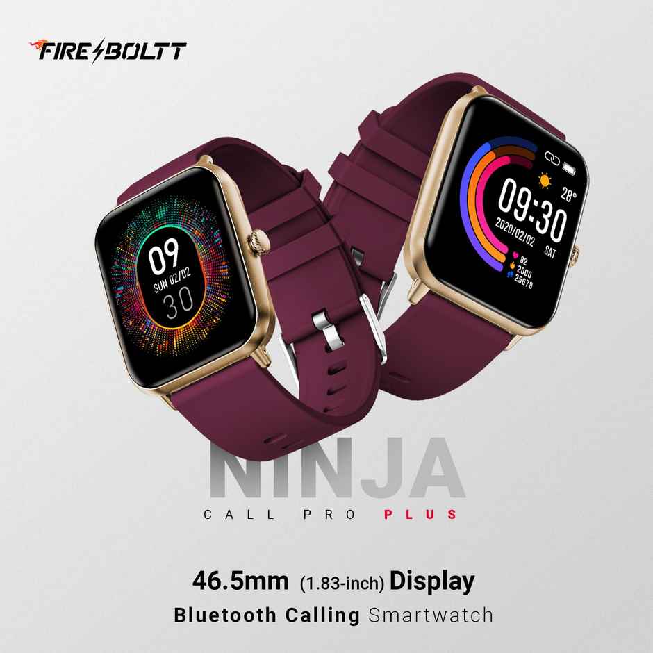 Fire-Boltt Ninja Call Pro Plus 1.83 Tft Bt Calling Smart Watch - Wine New