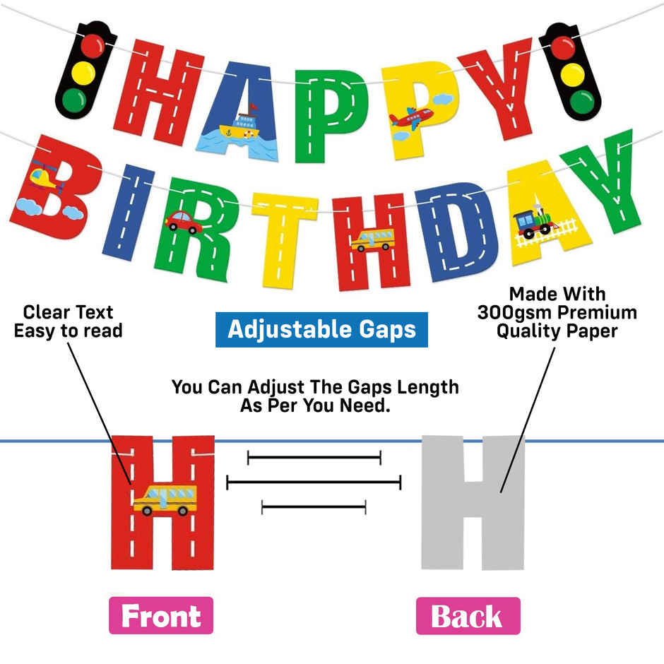 Vehicle Theme Birthday Decoration Kit | Car Theme | Party Propz
