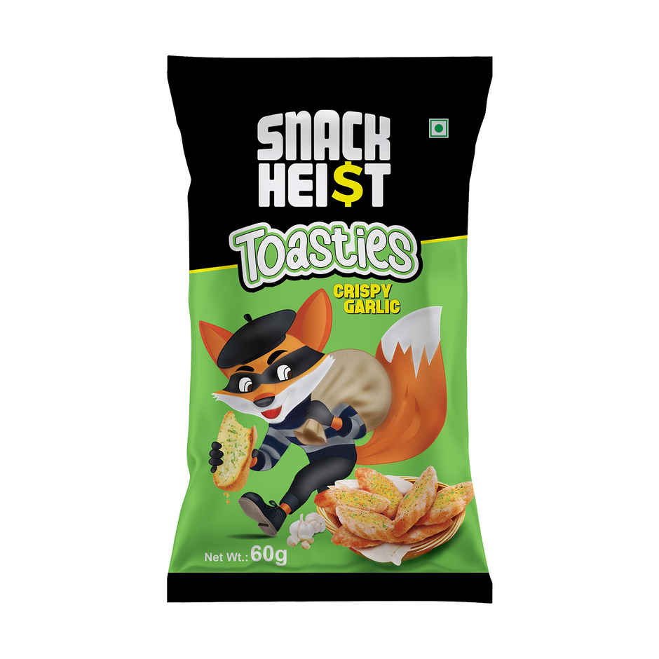 Snack Heist Toasties Crispy Garlic