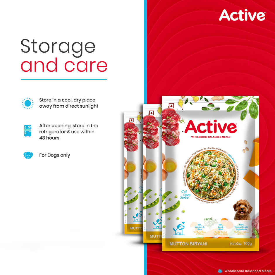 Active Fresh Pet Food Weekly Combo 4 Biryanis