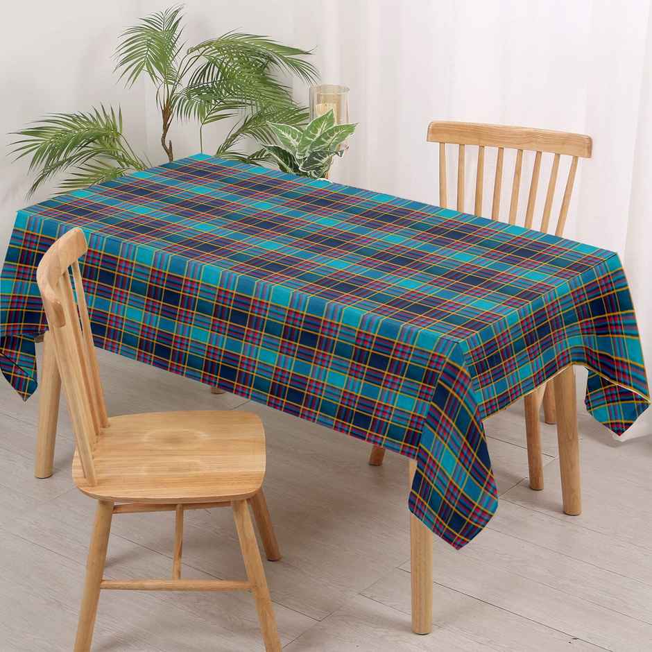 Lushomes Table Cloth - Green Checks | Cotton | Square | 60 x 60 inch | 5 x 5 ft