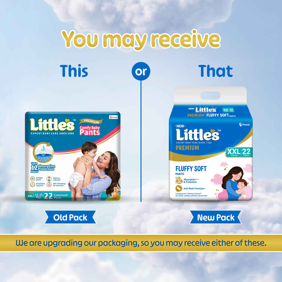 Littles Expert Baby Care Comfy Baby Diapers | Pant Style | 2XL | 22 pcs