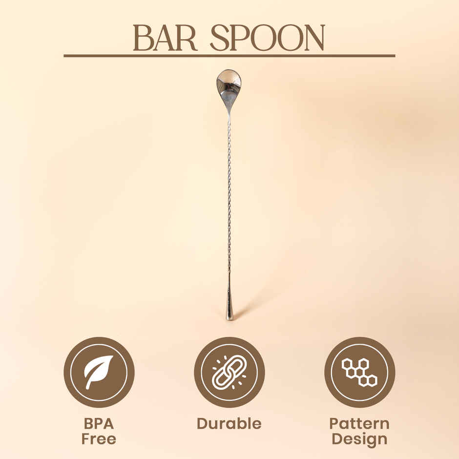 Stainless Steel Teardrop Twisted Bar Spoon | 12 Inches | Pichai