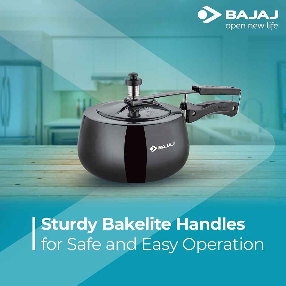 Bajaj 3l Handi Pressure Cooker With Inner Lid Piecex 63hd