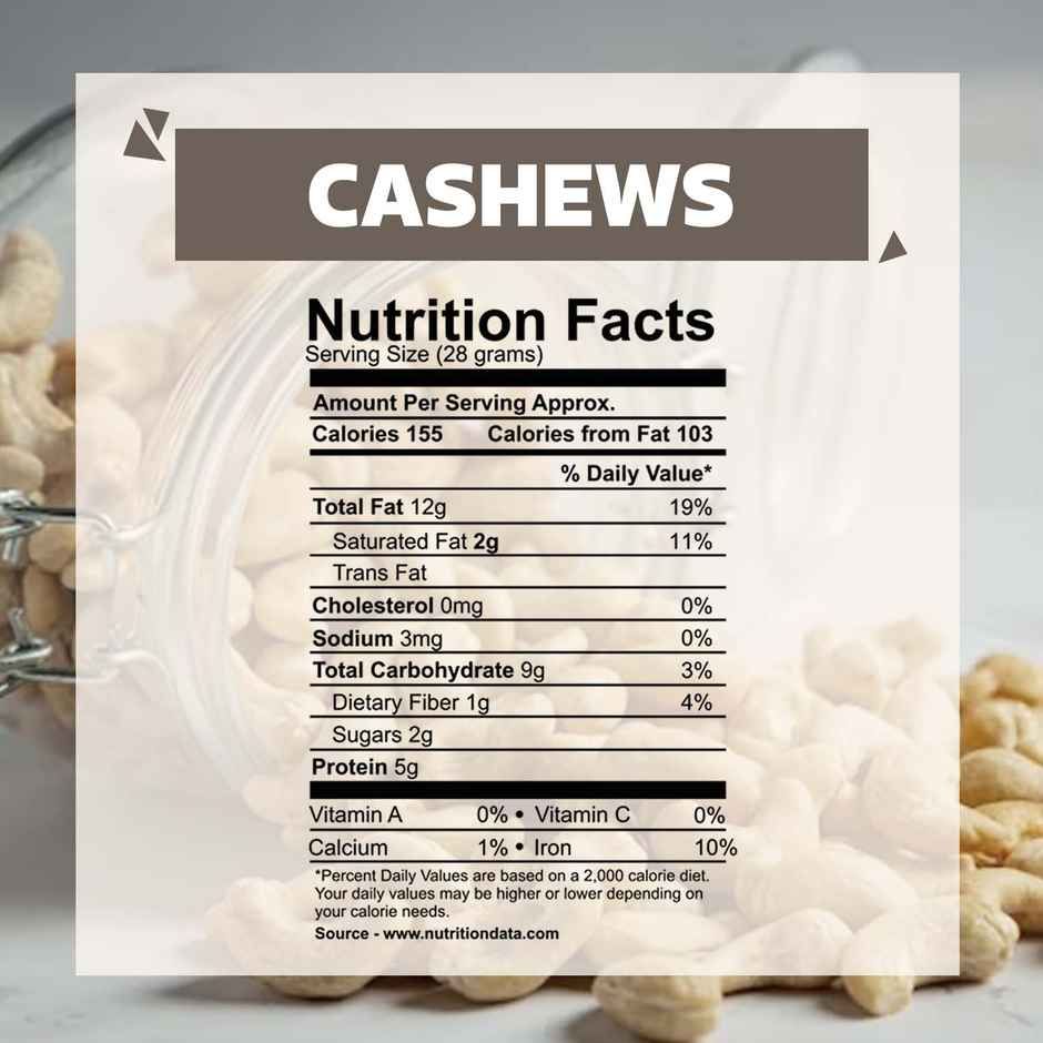 Wonderland Foods Raw Cashew (PC)
