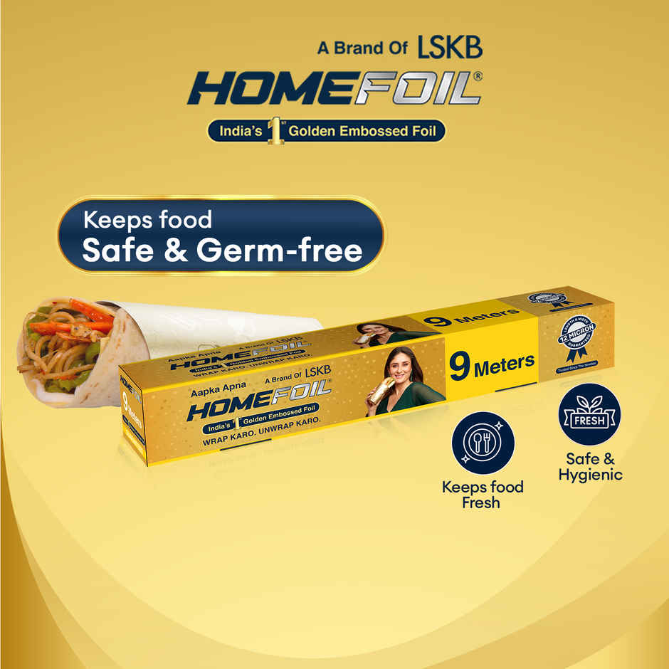 HOMEFOIL 9 Meter Golden Embossed Aluminium Foil