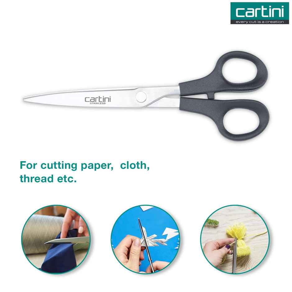 Godrej Cartini Versatile Stainless Steel Kitchen Scissors (Black, 1 Piece)