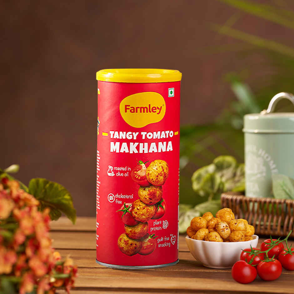 Farmley Tangy Tomato Makhana Roasted In Olive Oil Healthy Snacks