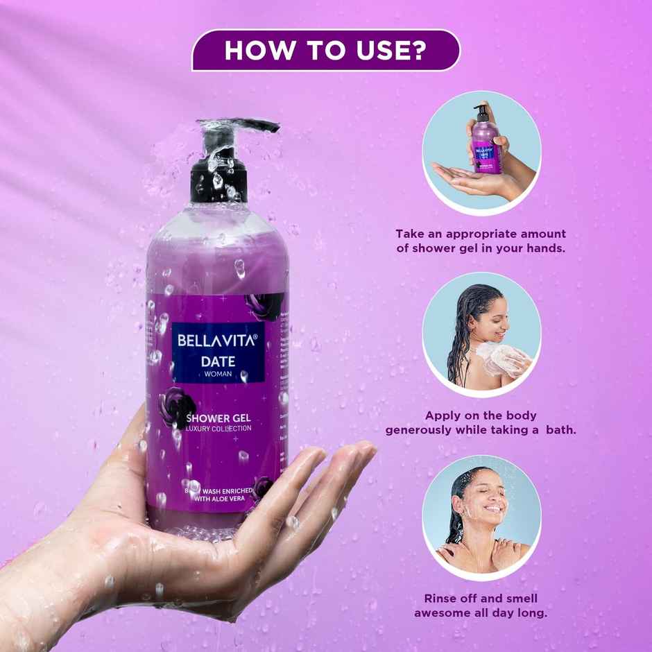 Bella Vita Luxury Date Woman Body Wash Refreshing Shower Gel for Deep Cleansing