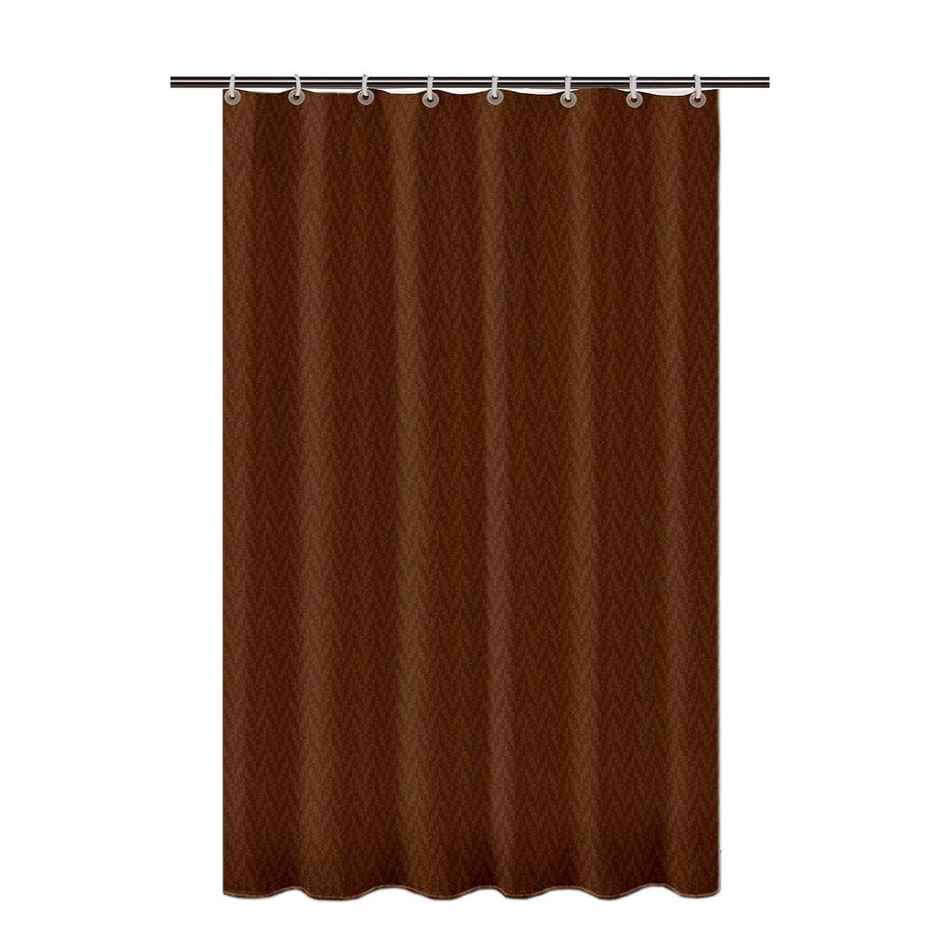 Lushomes Shower Curtain - Dark Brown | Heavy Duty | 72 x 80 inch