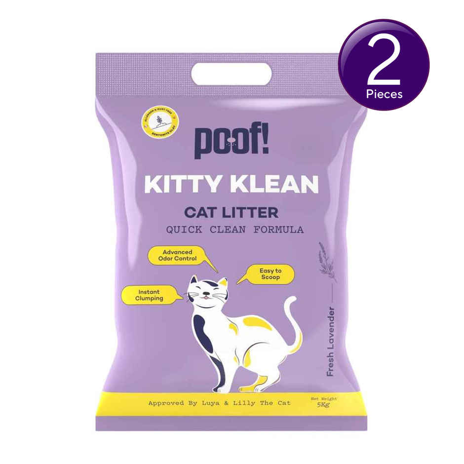 Poof Kitty Clean Scoopable Cat Litter | Lavender Fragrance Combo
