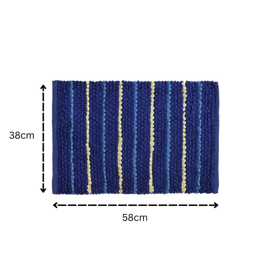 Status Cotton Stripe Mat 38 x 58 Cm | Blue
