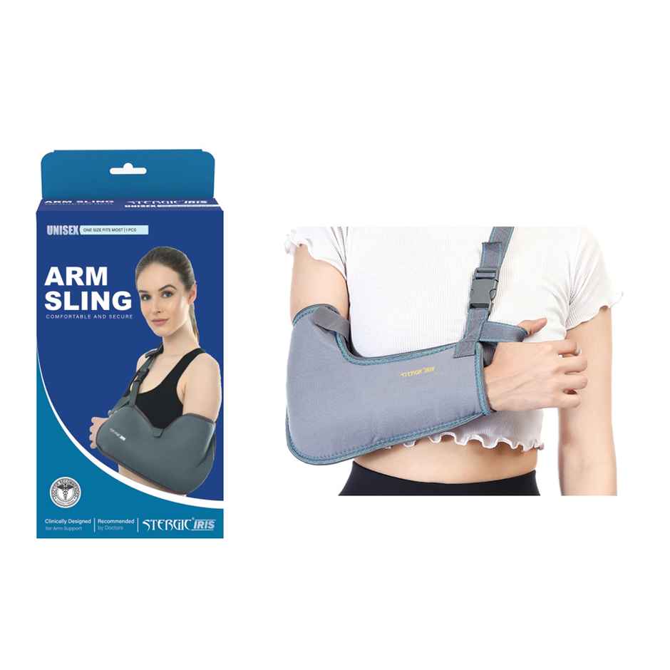 Stergic Iris Arm Sling For Shoulder & Fracture Support, Adults & Kids - L Size, Fda Approved