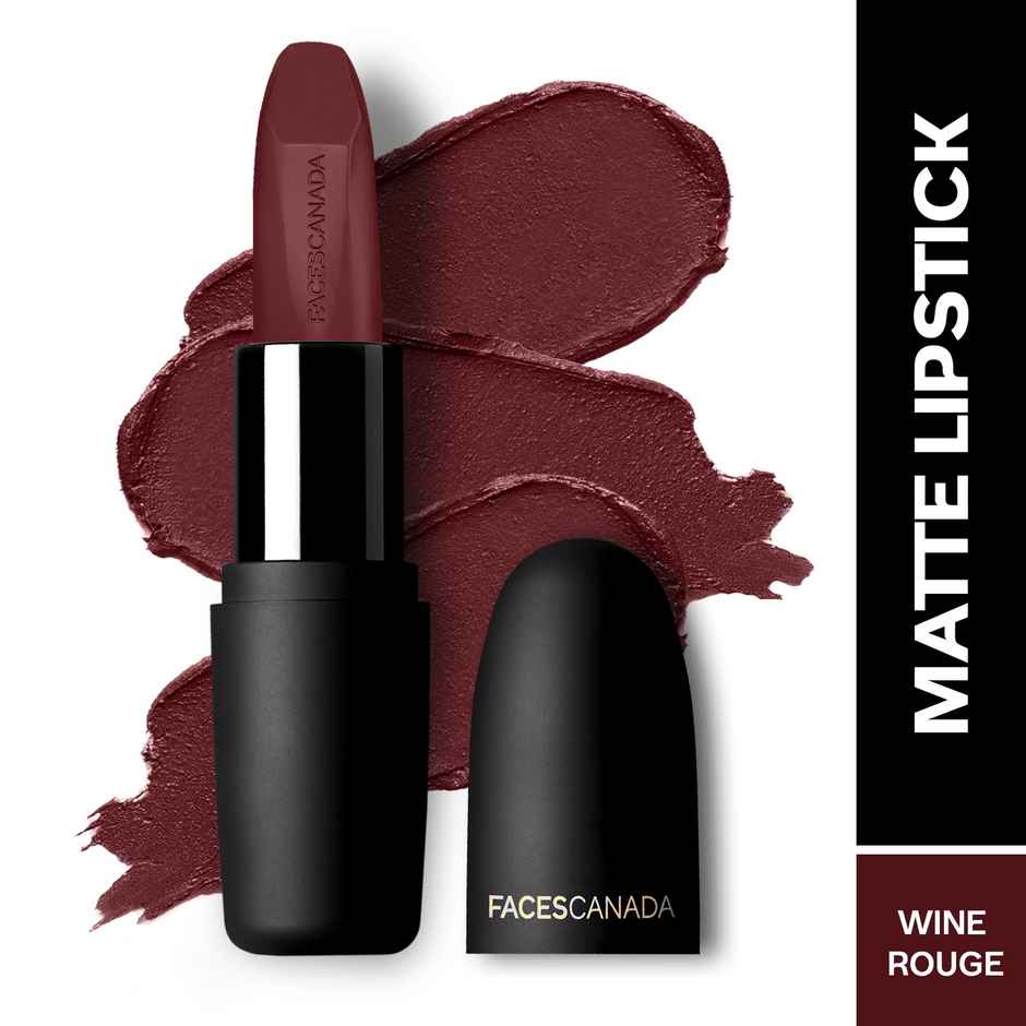 Faces Canada Weightless Matte Finish Lipstick - Wine Rouge 30 | Highly Pigmented