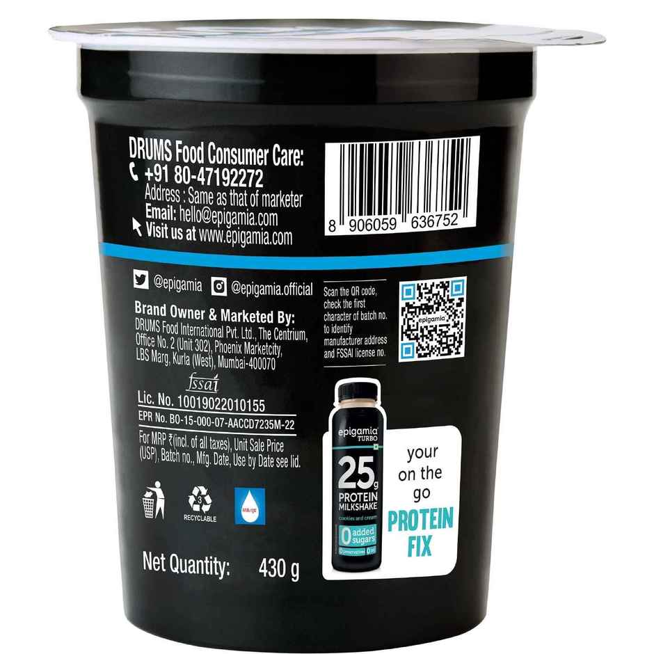 Epigamia 50 G Protein Turbo Yogurt, Natural