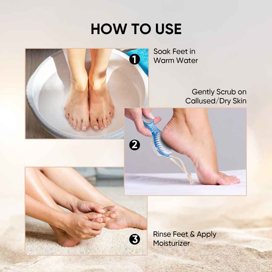 VEGA 4 in 1 Foot Pedicure Brush, Pumice Stone, Scrubber & File for Soft Care (PD-02)