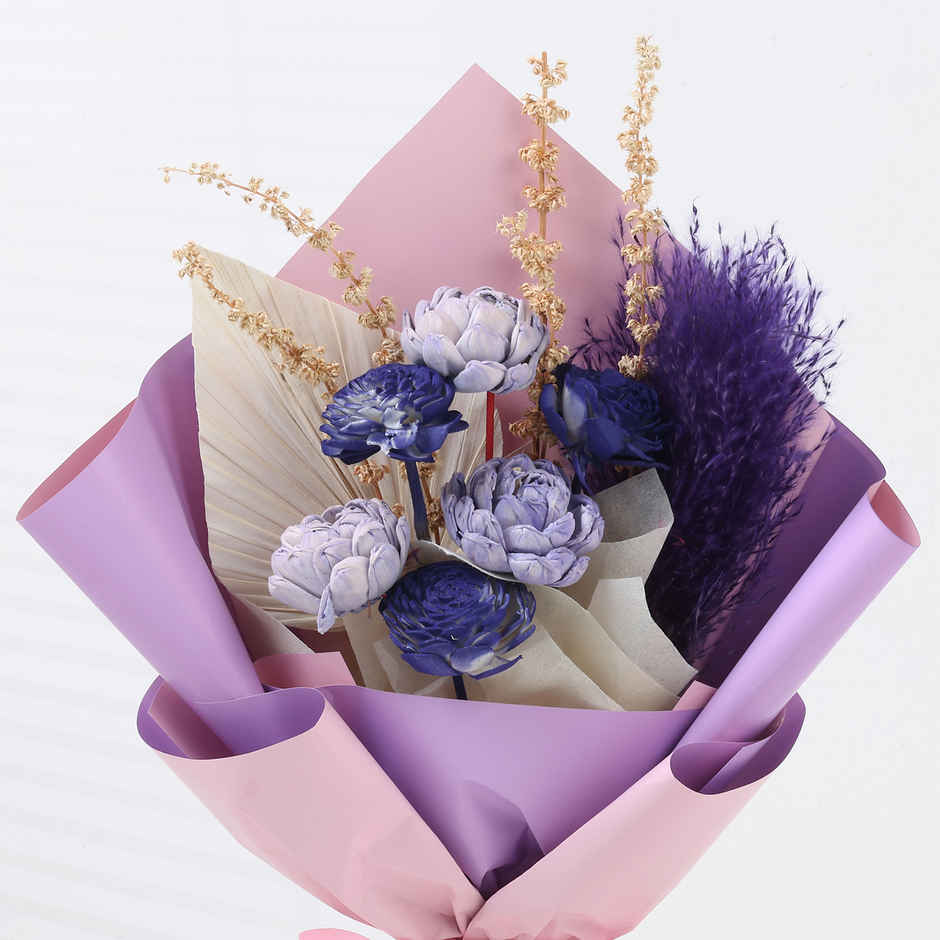 Wildflower Shola Pith Flower Whisper Bouquet | Gift Set | FNP