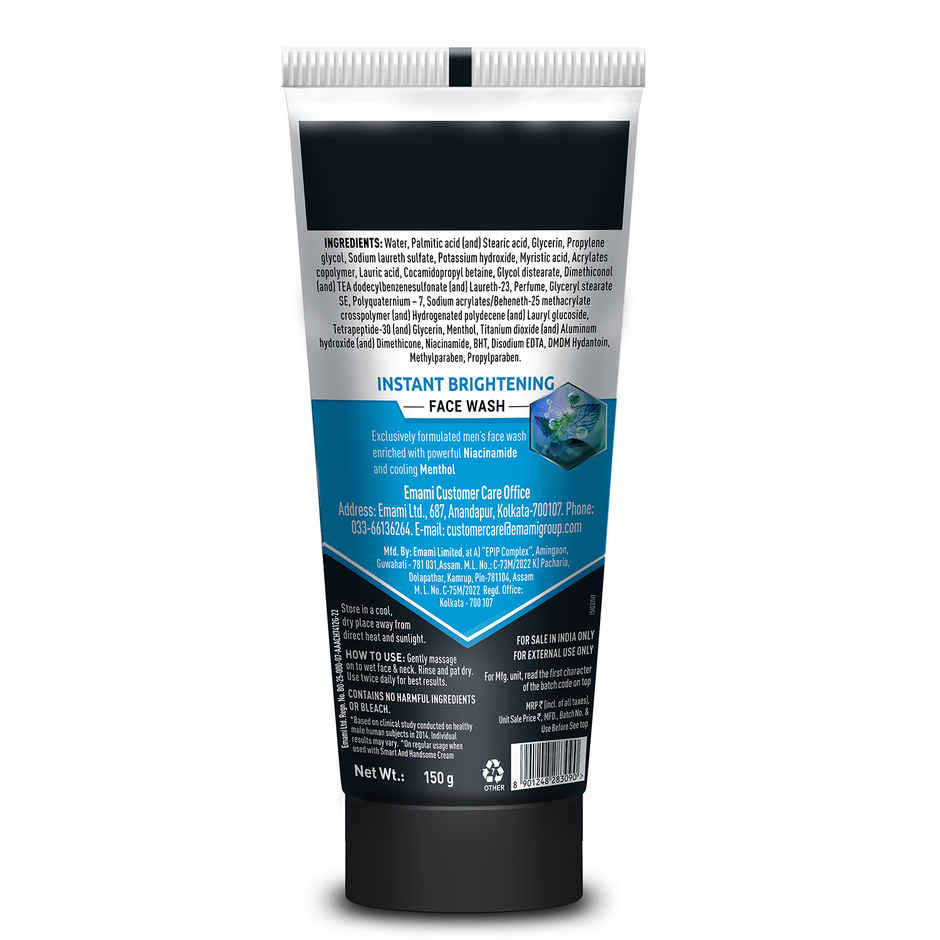 Smart And Handsome Face Wash | Instant Brightening | Instant Freshness