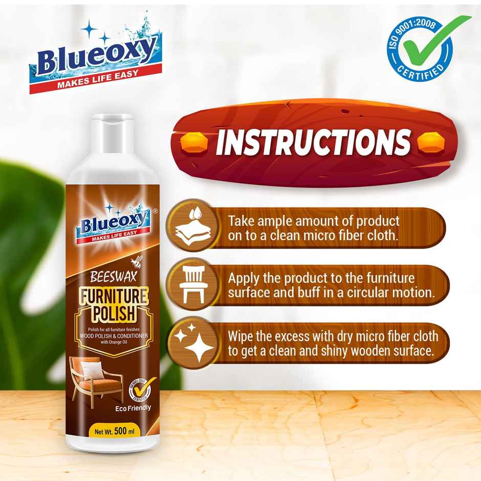 Blueoxy Beeswax Furniture Polish Gel | Wood Polish And Conditioner | Wooden Wax Polish