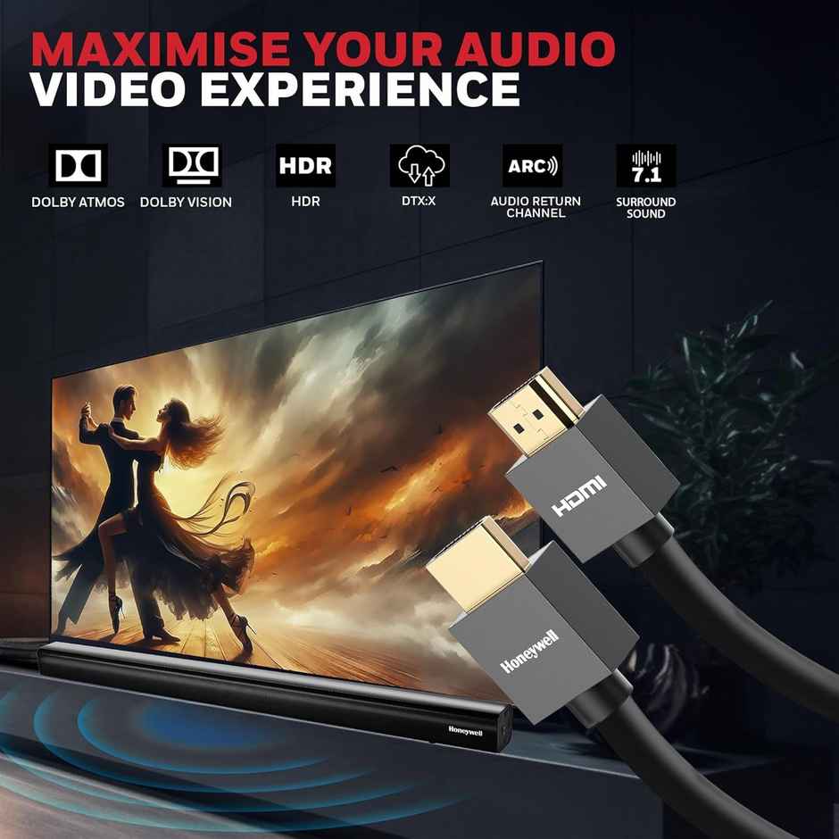 Honeywell Hdmi 2 Mtr With Ethernet - 2.0 Compliant Slim
