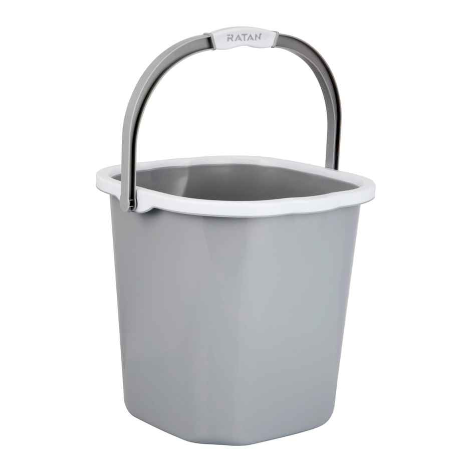 Ratan Plasticware Premia Bucket (25L X 1) - Diaso Grey|Light Weight And Easy To Carry