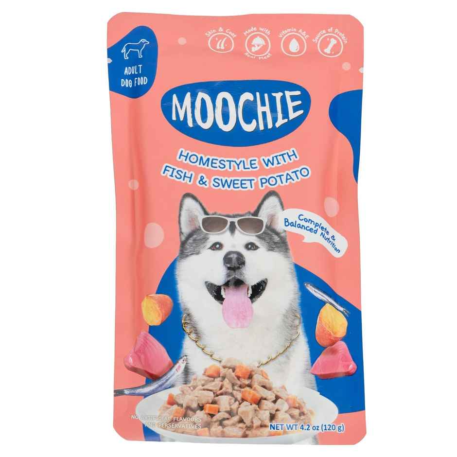 Moochie Dog Wet Gravy Food Homestyle With Fish & Sweet Potato