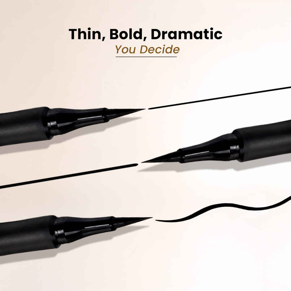 Swiss Beauty Bold Felt Tip Eyeliner | Jet Black
