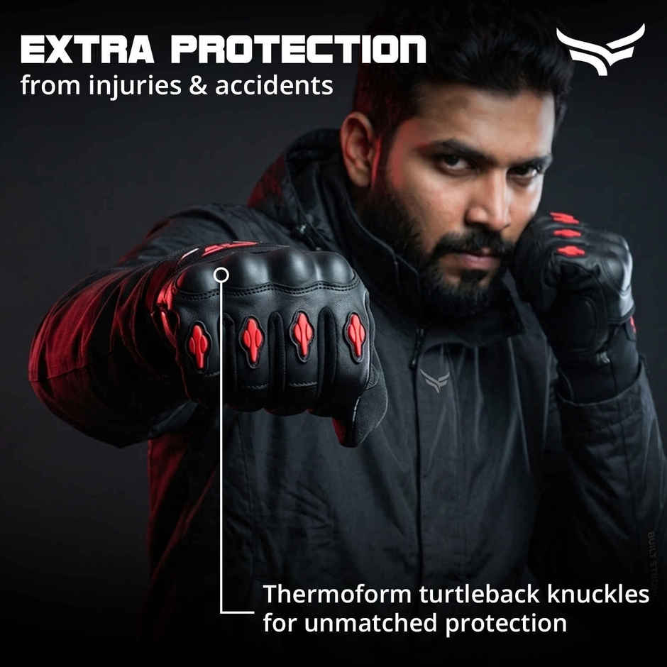 Xtrim Bike Riding Gloves (Black & Red, Large)