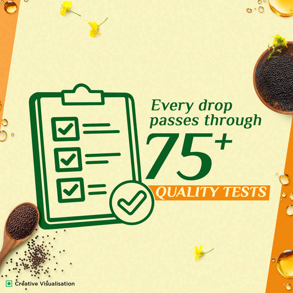 Saffola Mustard (Sarson) Seed Cold Pressed Oil | Helps Manage Cholesterol