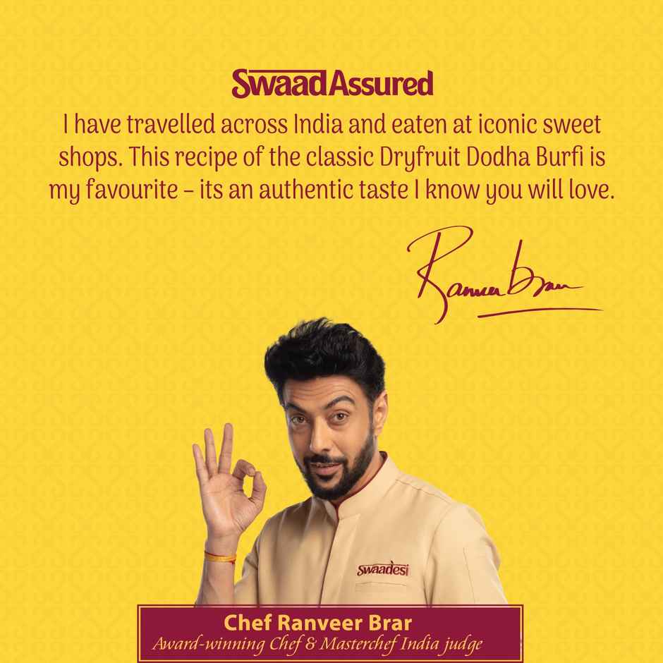 Ghee Dryfruit Dodha Barfi By UNIBIC Swaadesi