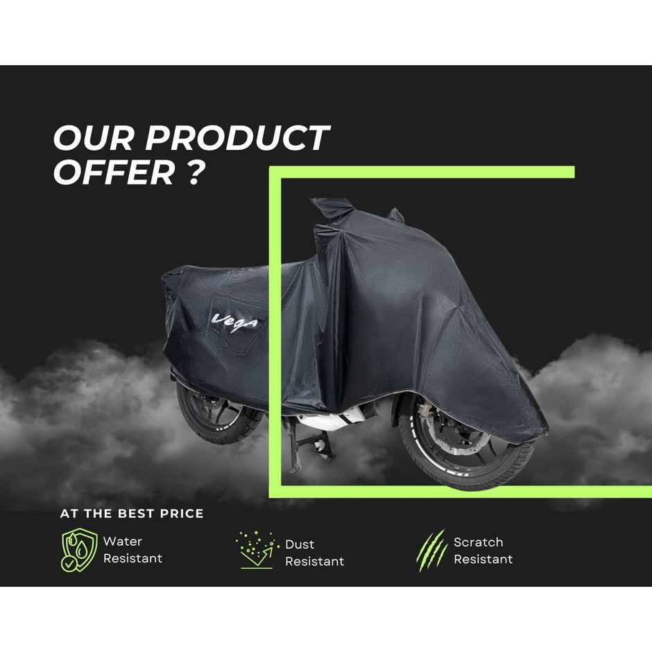 VEGA Universal Bike Cover UV Protection | Dustproof & Waterproof | PVC | Black | Bullet Bike