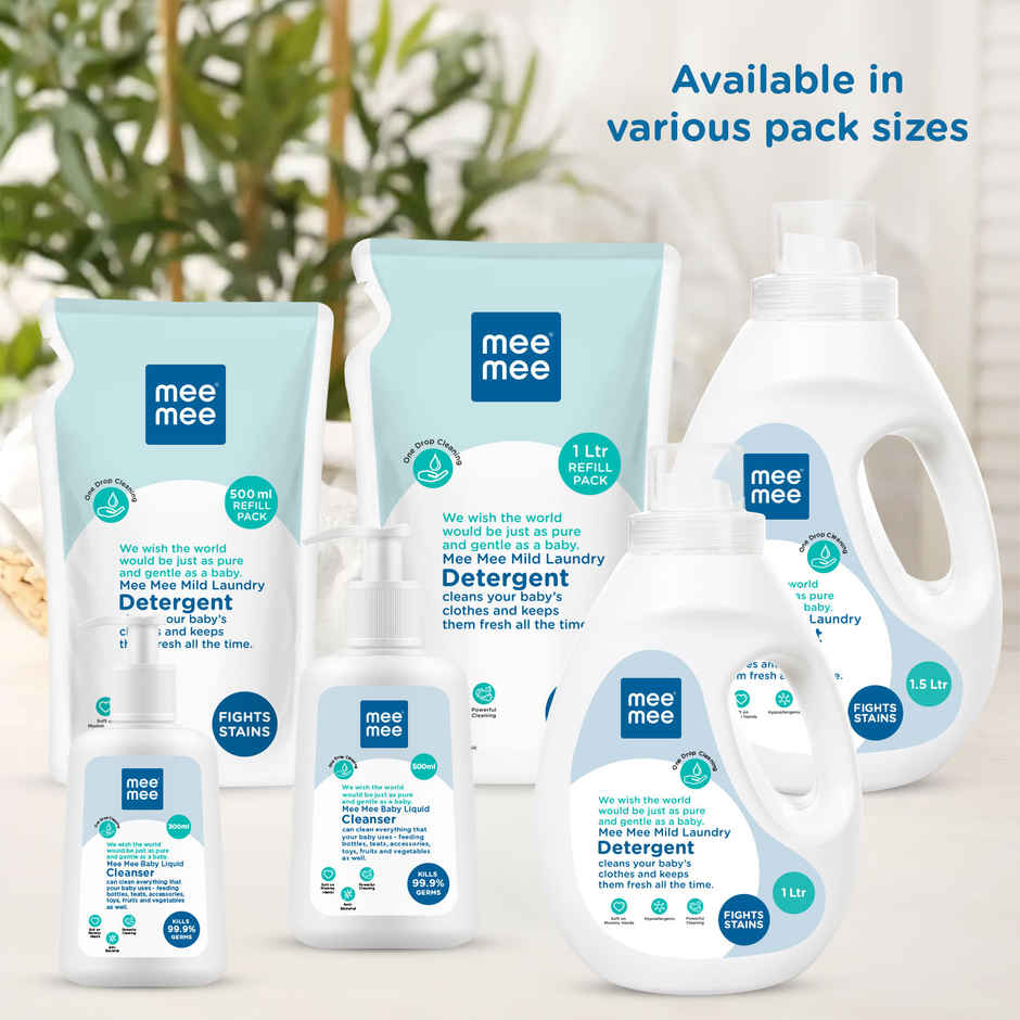 Mee Mee Mild Baby Liquid Laundry Detergent - One Drop Cleaning