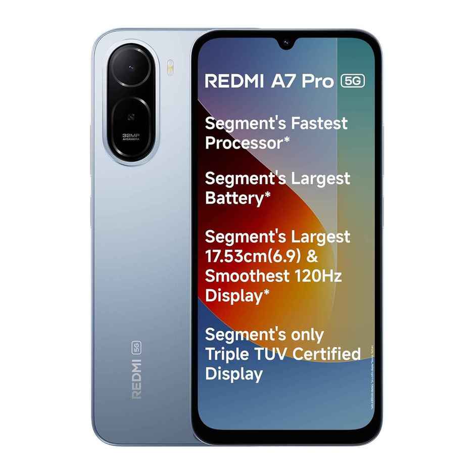 Redmi A7 Pro 5G | 4 GB RAM | 128 GB Storage | 6.9 inch Display | 5G | Mist Blue