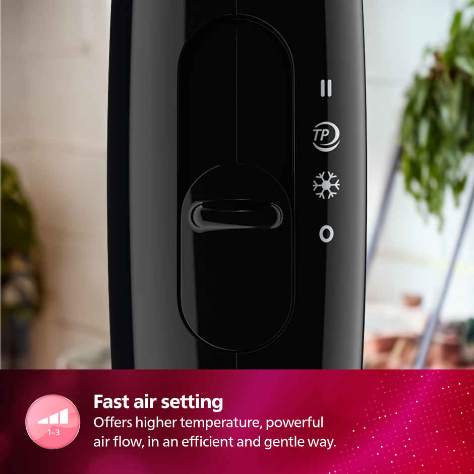 Philips Hair Dryer|3 Heat Settings & Cool Air Function|1200W|ThermoProtect Technology|BHC010/10