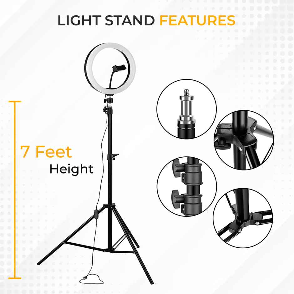 Tygot 12 Inch Ring Light with 7 Feet Tripod Stand